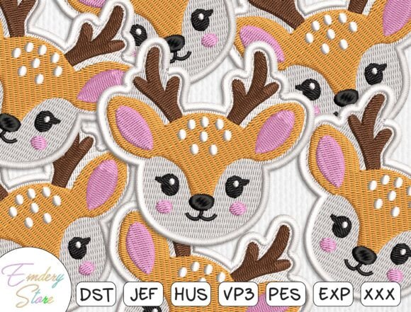 Baby Deer Patch Embroidery File