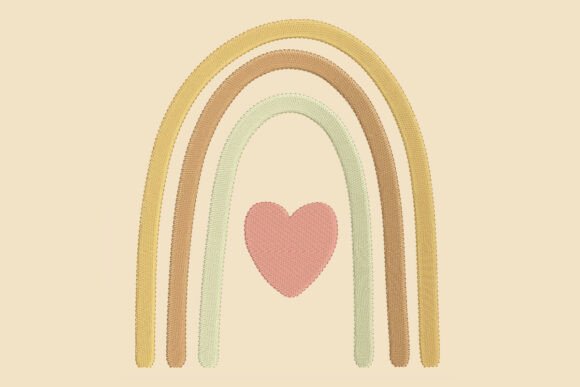 Dreamy Boho Rainbow Embroidery Design