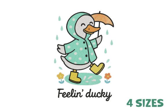 Feelin Ducky Embroidery Design