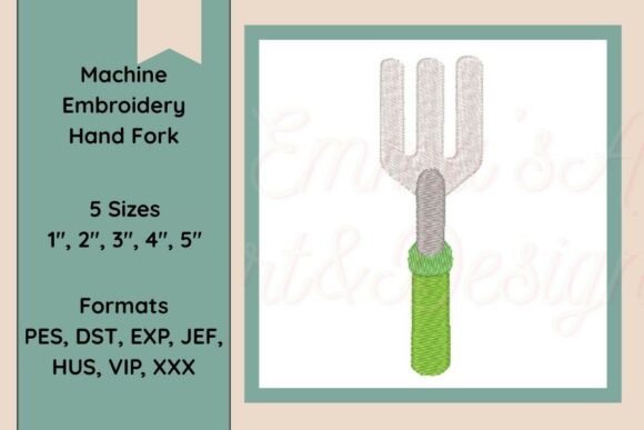 Hand Fork Machine Embroidery Design