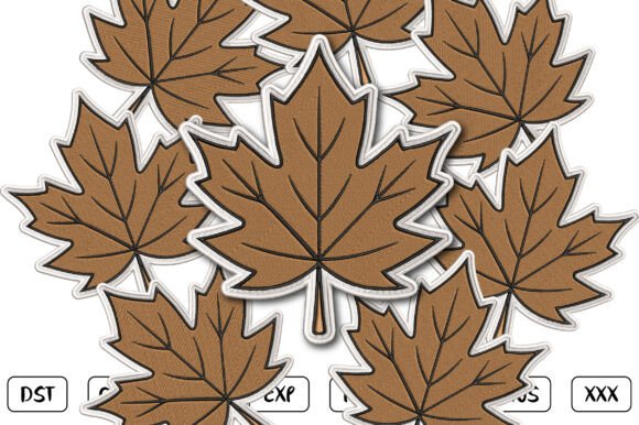 Maple Leaf Embroidery Design