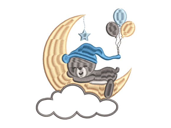 Sleeping Bear Moon Embroidery