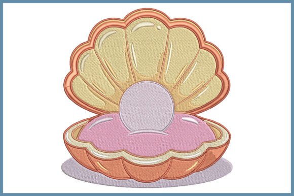 Summer Seashell Embroidery Design